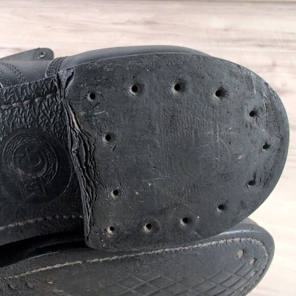 Vtg 1950's 60's US Black Military Cap Toe Combat Boots Sz 10 R KG Vintage - Picture 11 of 16